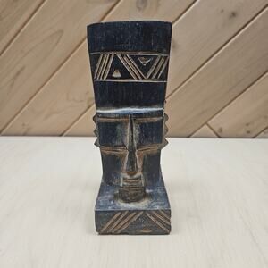 Primitive Vtg African Carved Wooden Ghana Folklore Double Fertility Mail Napkin